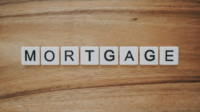 Illustration of mortgage concept and home loan details for buying a house online.