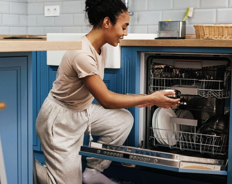 using the dishwasher